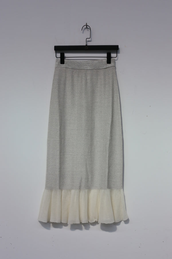 SWAYING/KNIT Cloud Skirt SW212XZ07 Gray/White PS33